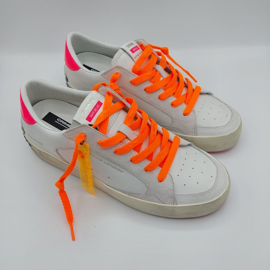 Donna Crimine Londra | Sneakers Crime London Lacci Arancio