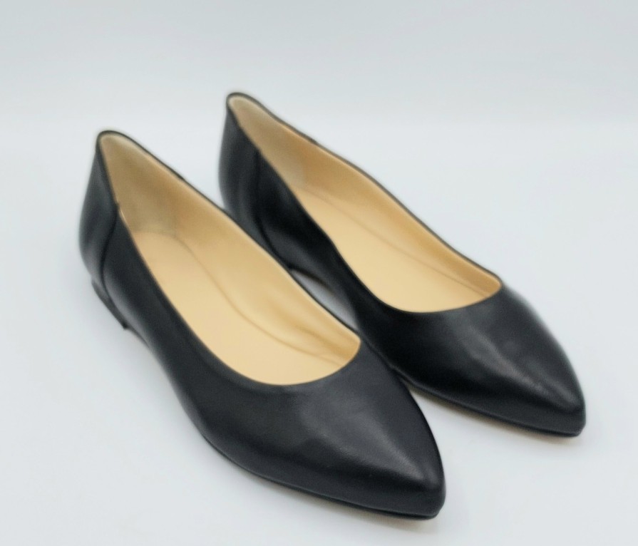 Donna Valecchi Calzature | Etienne Ballerina In Pelle Nera