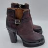 Donna AS98 | As98 Stivaletto In Pelle Bordeaux