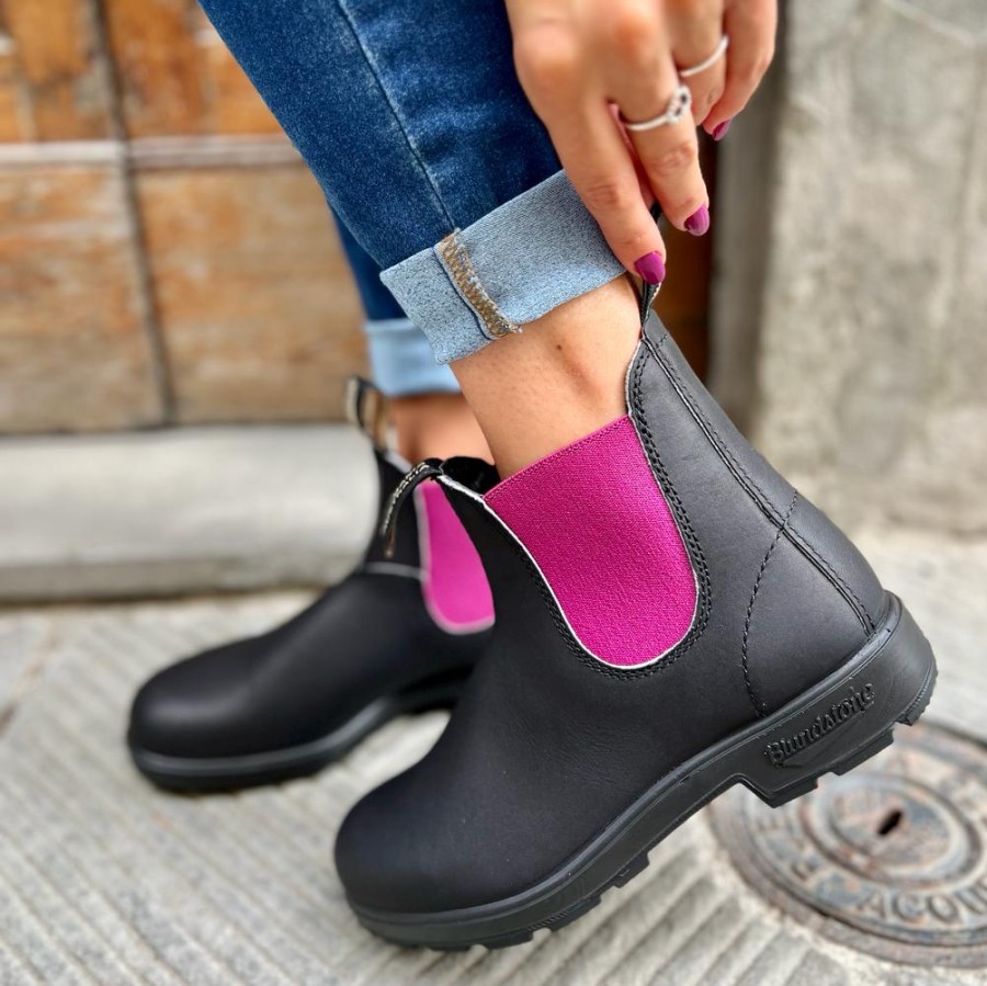 Donna blundstone | Blundstone Donna Nero Elastico Fucsia