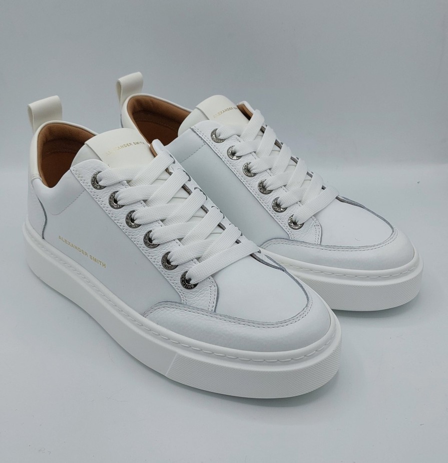 Uomo Alexander Smith | Alexander Smith Sneakers Uomo Pelle Total White