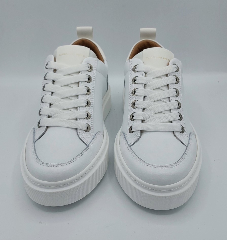 Uomo Alexander Smith | Alexander Smith Sneakers Uomo Pelle Total White