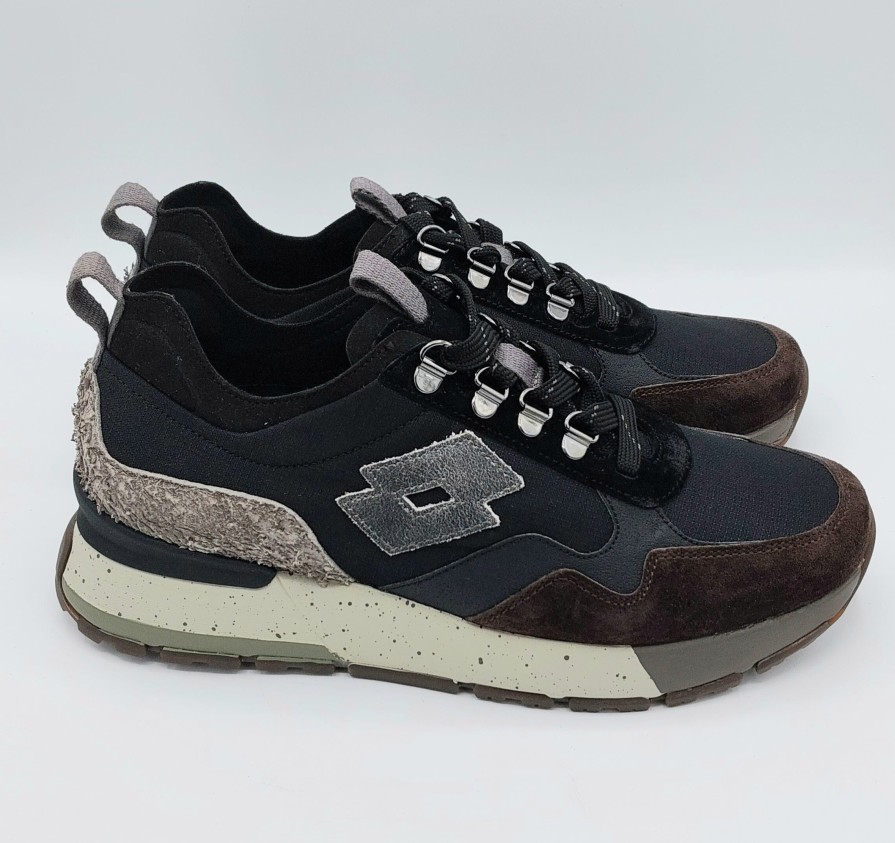 Uomo Lotto | Lotto Sneakers Uomo Nera E Marrone