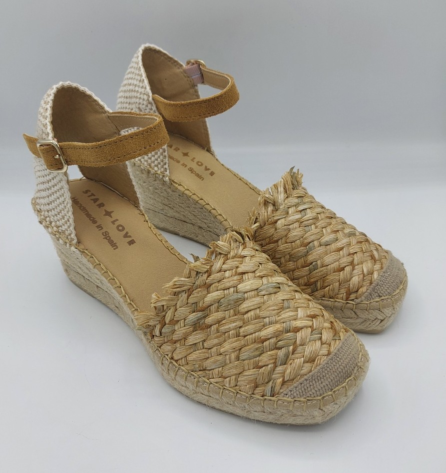 Donna Amore stellare | Espadrillas Star Love Con Zeppa In Corda