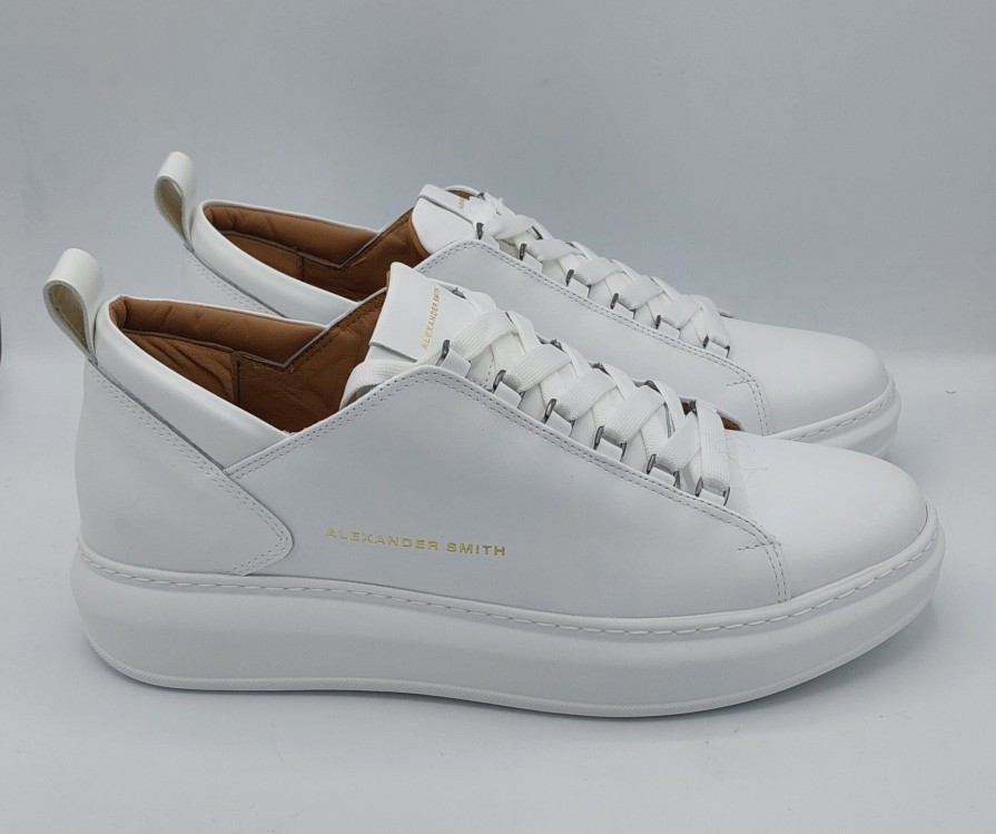 Uomo Alexander Smith | Alexander Smith Sneakers Uomo Pelle Bianca