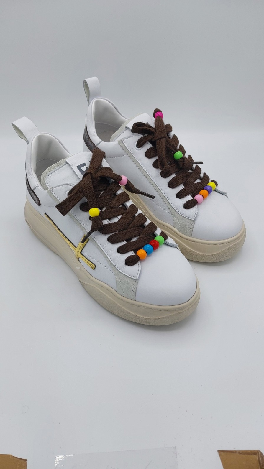 Donna Gio+ | Sneakers Gio+ In Pelle Bianca