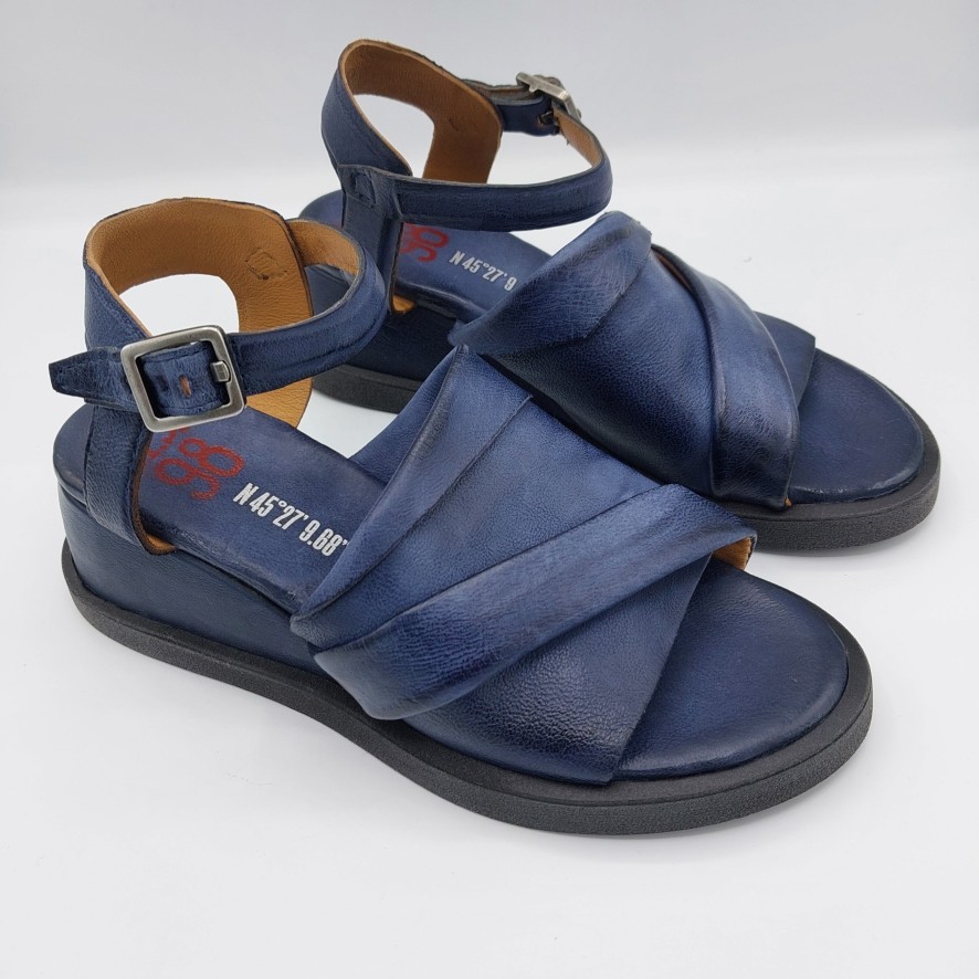 Donna Valecchi Calzature | Sandalo As98 In Pelle Blu