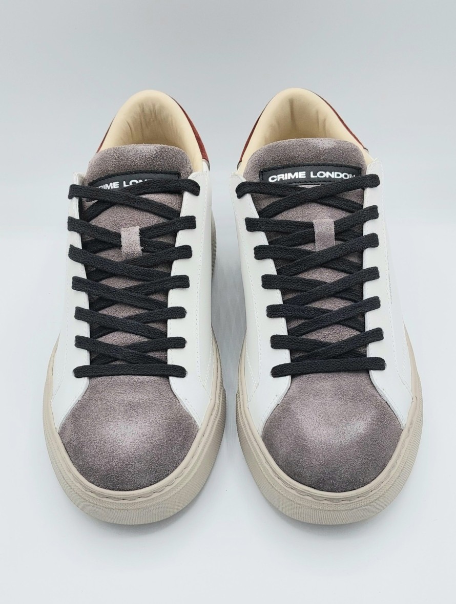 Uomo Crimine Londra | Crime London Sneakers Uomo Pelle Bicolore