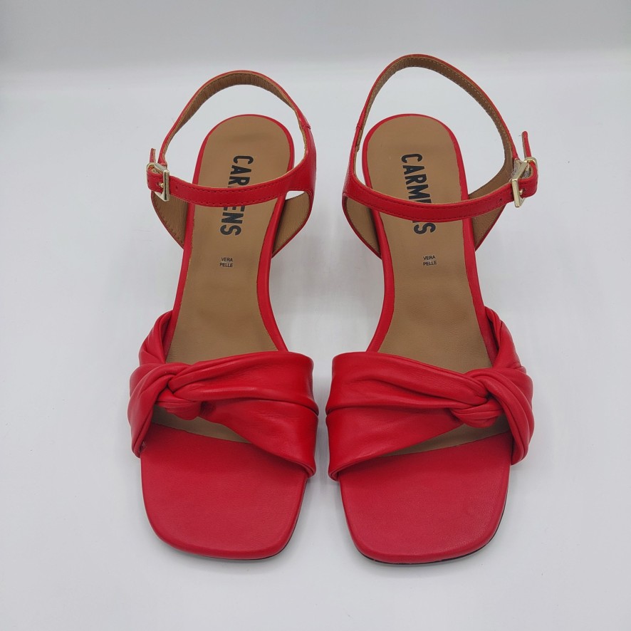 Donna Valecchi Calzature | Sandalo Carmens In Pelle Rossa