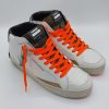 Uomo Crimine Londra | Crime London Sneakers Alta In Pelle Bianca